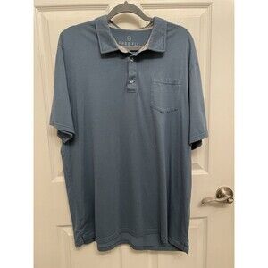 Free Fly Performance Bamboo Polo Shirt Mens 2XL Short Sleeve Blue